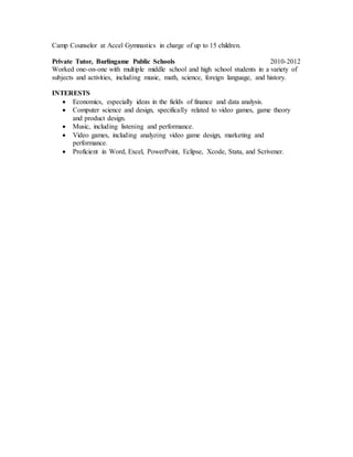 James Burdick Current Resume | DOCX