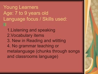 Teaching English to Young Learners for preschool teachers | PPT