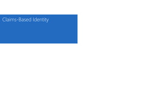 Claims-Based Identity
 