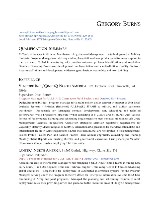 Gregory Burns Resume Docx