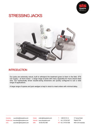 STS Systems Product Catalogue V22 | PDF