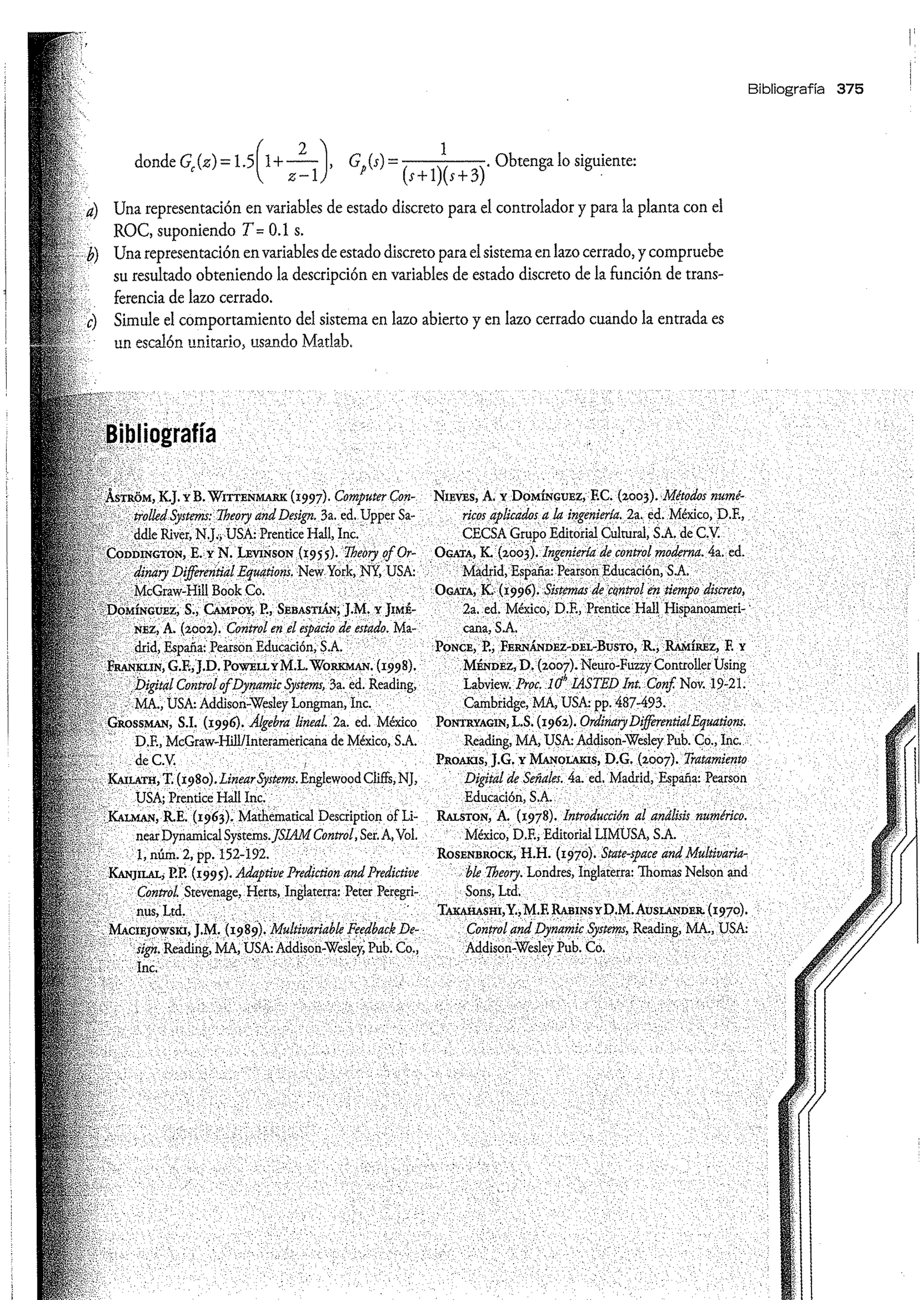 Análisis y Diseño de Sistemas de Control Digital por Ricardo Fernandez del Busto y Ezeta