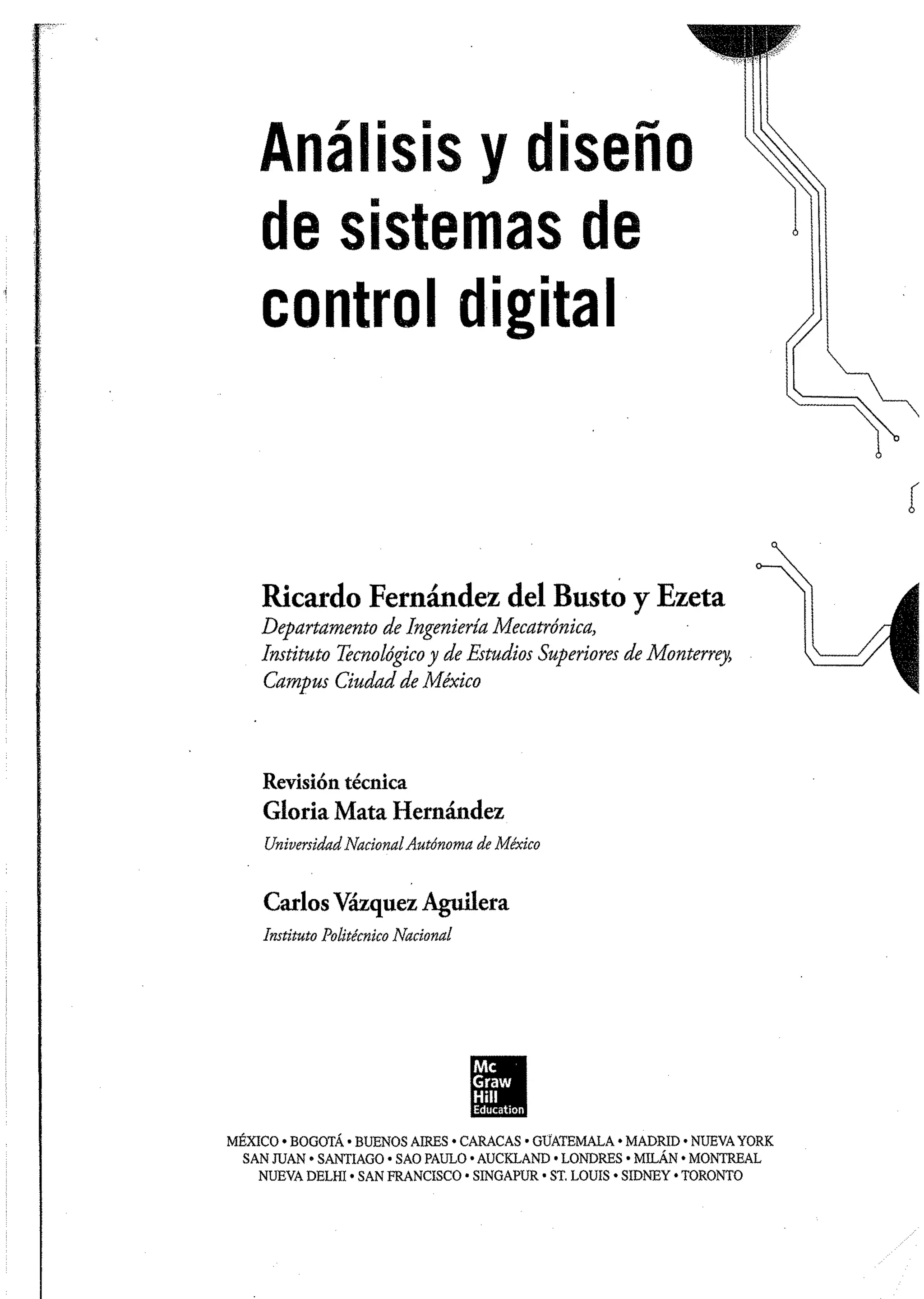 Análisis y Diseño de Sistemas de Control Digital por Ricardo Fernandez del Busto y Ezeta
