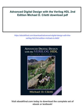 Advanced Digital Design with the Verilog HDL 2nd Edition Michael D. Ciletti | PDF