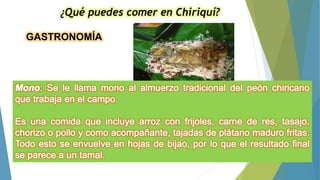 GASTRONOMÍA
¿Qué puedes comer en Chiriquí?
 