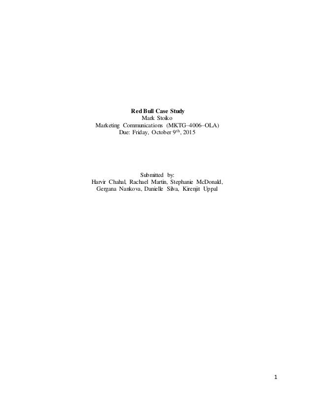 Red Bull Case Study Final