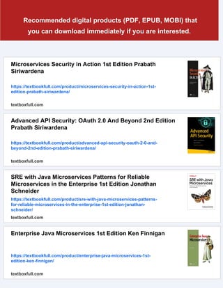PDF Microservices for the Enterprise 1st Edition Prabath Siriwardena ...