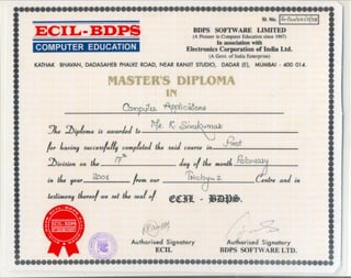 MDCA Certificate
