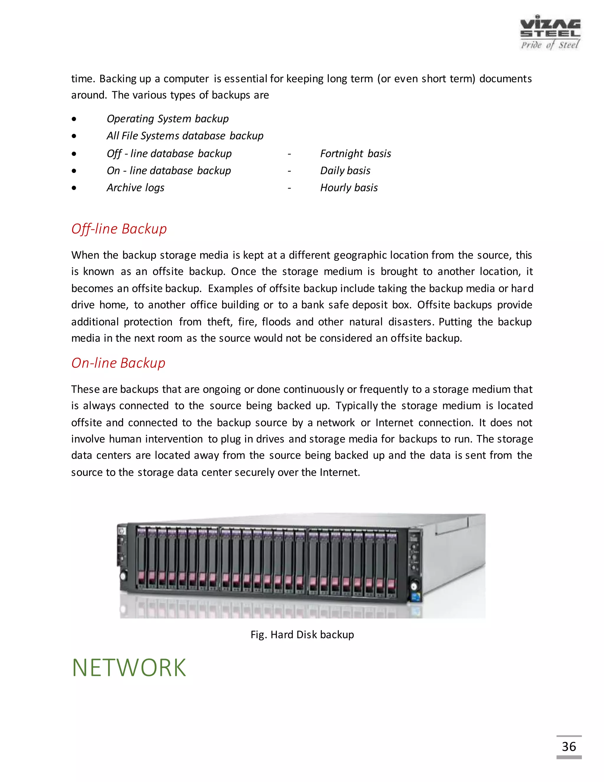 36
COOLING - AIR CONDITIONING SYSTEMS
The control of temperature, humidity, motion of air, air distribution, air pressure, dust, bacteria,
odors, toxic gases and ionization is known as Air Conditioning Systems. All the electronic and
computerized control systems require controlled environment (i.e., temperature and humidity).
The environment is maintained to the respective requirements by air conditioning systems. Air
conditioning system in Datacenters of VSP are provided by PACs.
PAC (Precision Air Conditioner)
Precision air conditioning systems are used in a wide range of applications such as Server rooms,
Computer rooms, Data centres, Switch centres, Telecom shelters, Quality Control labs, Precision
Manufacturing CNC Machine, Pharmaceutical industry, Medical equipment, Clean rooms and
many more. These large computers required reliable air conditining systems capable of running
round the clock, maintain very close control on environmental conditions i.e. temperature and
humidity and have high sensible cooling capacity (equipment cooling / equipment heat removal)
since the equipment loads were dominant in these applications.
Fig. PAC working
 