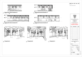 3
L(--)405
Ground Floor
0
First Floor
4035
2nd Floor Lower
6420
Ground Floor
0
First Floor
4035
2nd Floor Lower
6420
Ground Floor
0
First Floor
4035
www.autodesk.com/revit
Scale
Checked by
Drawn by
Date
Project number
PERTH & KINROSS COUNCIL
The Enviroment Service
Pullar House,
35 Kinnoull Street, Perth
PH1 5GD
Tel: 01738 475815 - Fax: 01738 475810
Website: www.pkc.gov.uk
DRAWING:
1 : 100@A1
19/12/201411:27:48
Proposed Banking Hall
12-0022-00
POP- 2 High Street
12/12/14
GP/SD
RM
L(--)432
2 High Street, Perth, PH1
5PH
PLANNING CONSENT
Perspective B
4
0 2 101 5
Scale 1: 100
Perspective A
5
Perspective C
7
1 : 100
Banking Hall Internal elevation A1
1
1 : 100
Banking Hall Internal elevation B1
2
1 : 100
Banking Hall Internal Elevation C1
3
1 : 100
Banking Hall internal elevation D1
6
Perspective for illustration purposes only
No. Description Date
New Glazed Screen
 