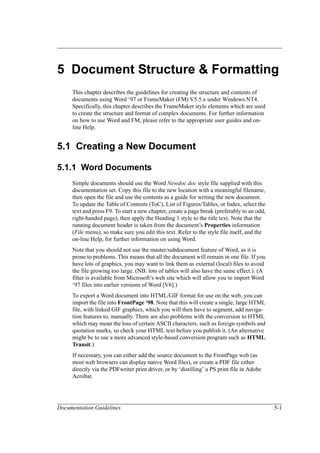 Documentation Guidelines | PDF