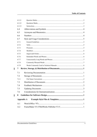 Documentation Guidelines | PDF