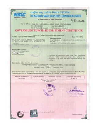 NSIC Certificate