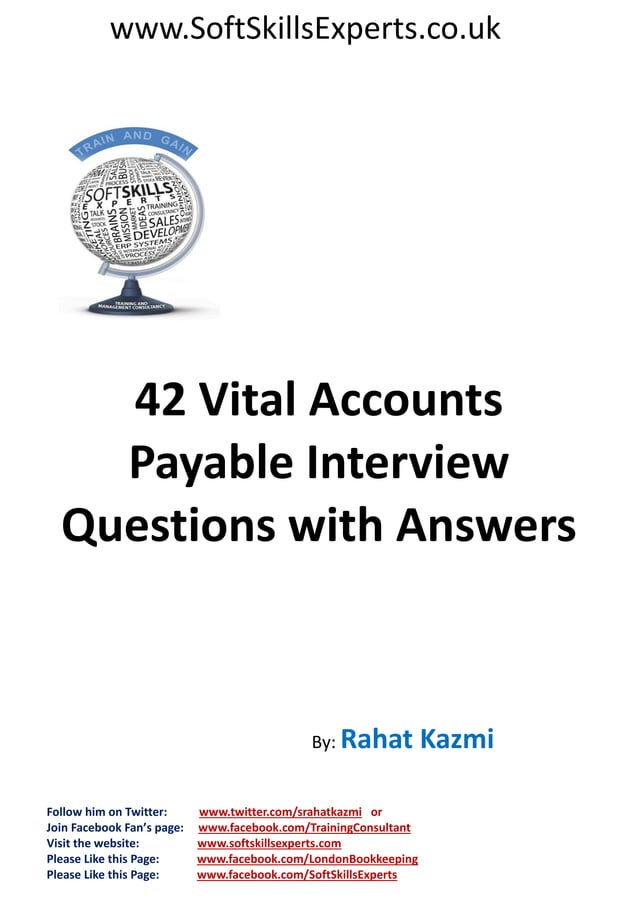 42 Accounts Payable Interview Questions and Answers PDF