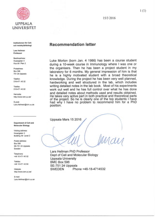 Lars Hellman Letter of Rec