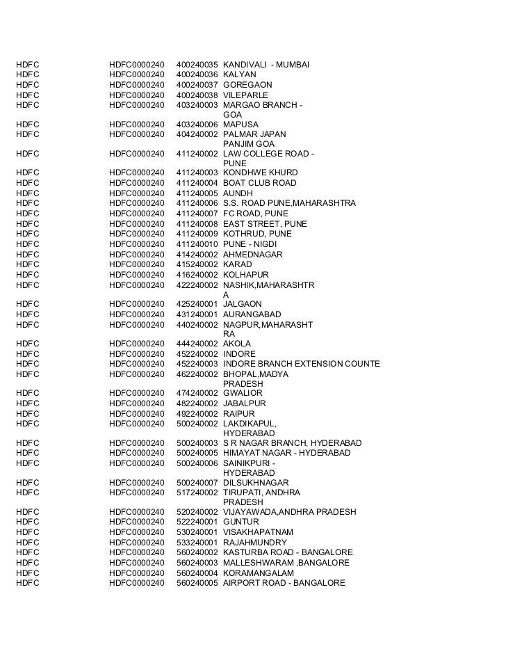 Hdfc Boat Club Pune Branch Code 42 bank code all branches Hdfc Boat Club Pune Branch Code 42 bank code all branches