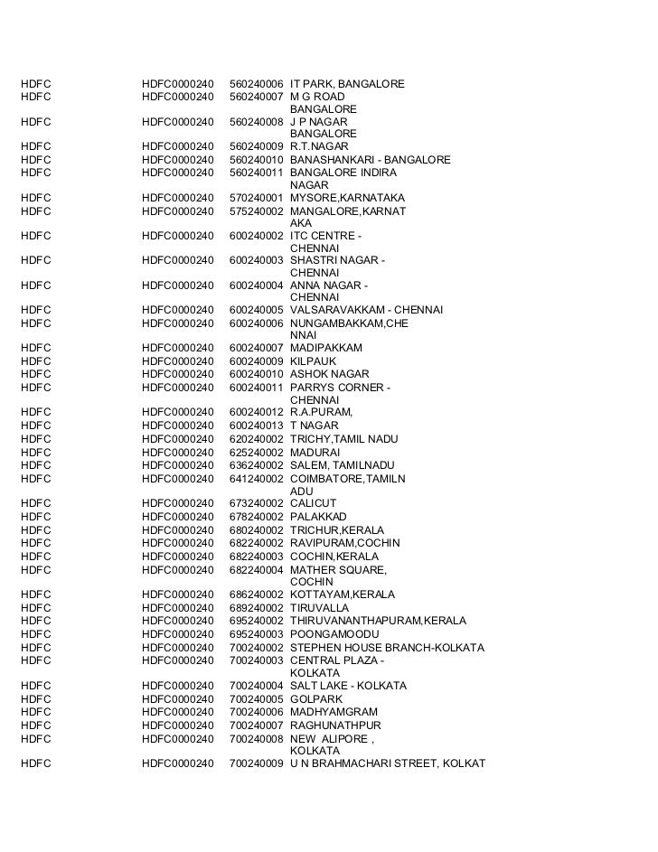 42 bank code all branches