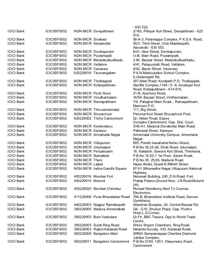 42 bank code all branches