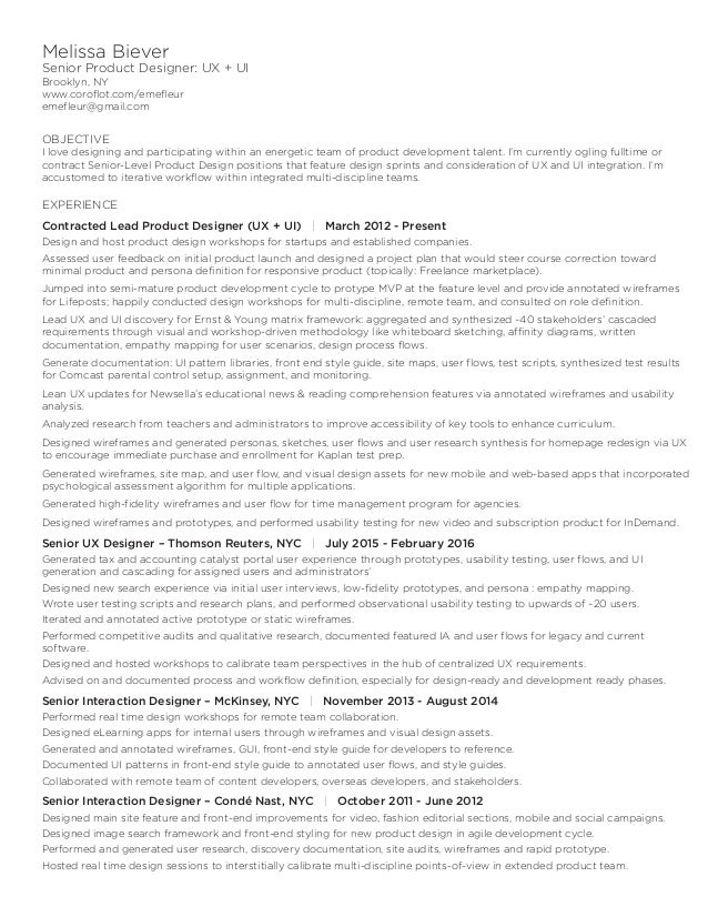 interaction designer resumes