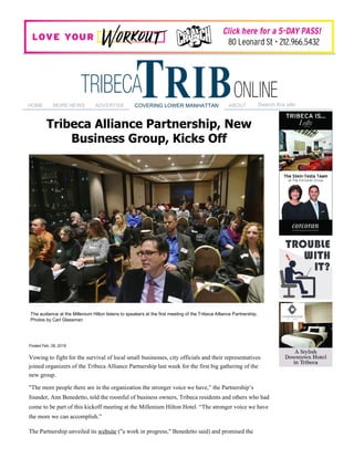 Tribeca Alliance Partnership, New Business Group, Kicks Off.