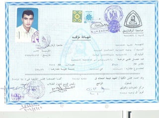 Graduation certificate (arabic)