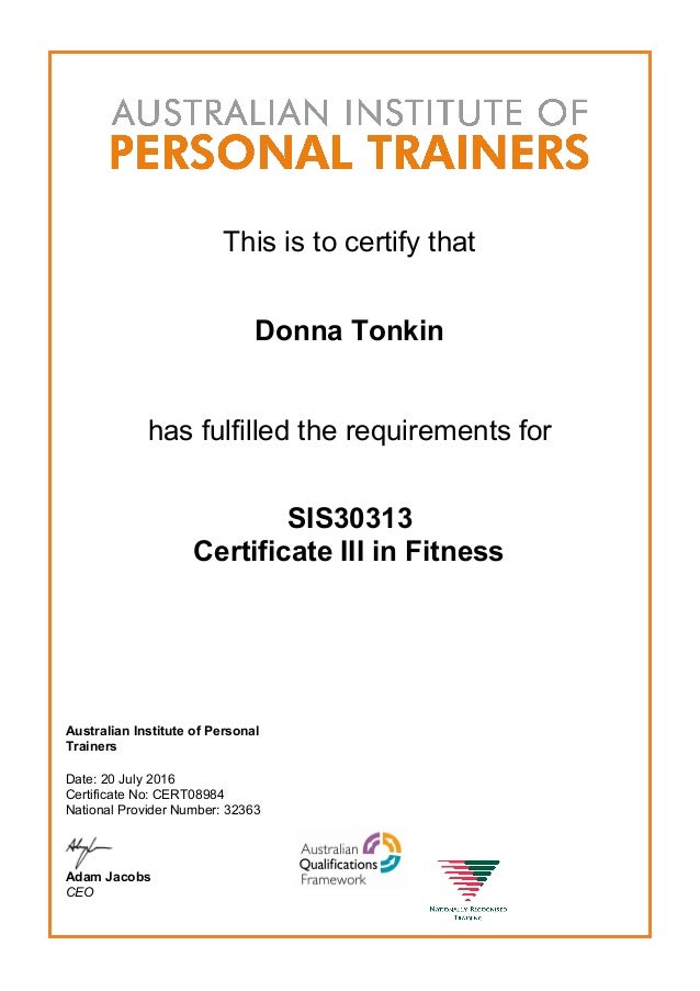 Australian Institute Of Personal Trainers