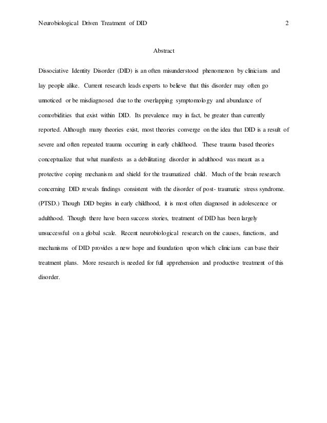 dissociative identity disorder theories and treatments dissociative identity disorder treatment