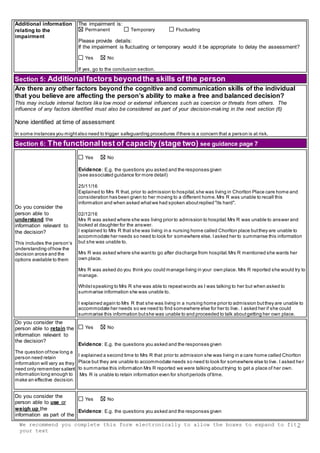 Mental Capacity Assessment