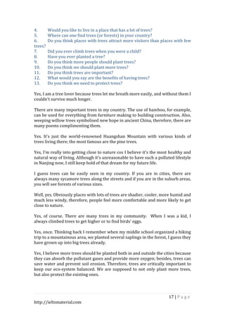 42 topics for ielts speaking part 1 & suggested answers 2016 | PDF
