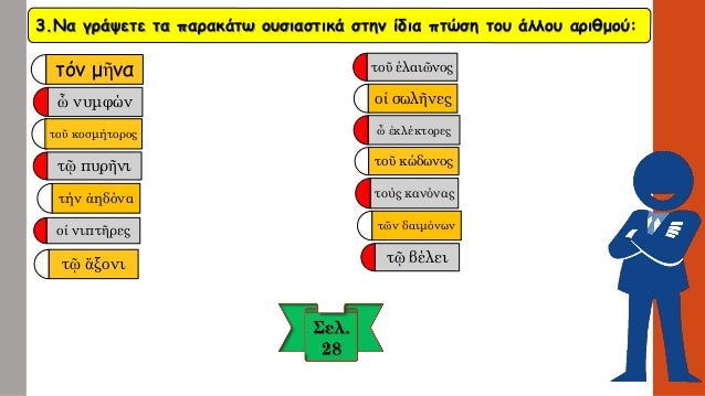 5. ÎÎ± ÏƒÏ…Î¼Ï€Î»Î·ÏÏŽÏƒÎµÏ„Îµ Ï„Î¹Ï‚ Ï€Î±ÏÎ±ÎºÎ¬Ï„Ï‰ Ï€ÏÎ¿Ï„Î¬ÏƒÎµÎ¹Ï‚ Î¼Îµ Ï„Î¿Î½ ÎºÎ±Ï„Î¬Î»Î»Î·Î»Î¿ Ï„ÏÏ€Î¿ Ï„Ï‰Î½ Î¿Ï…ÏƒÎ¹Î±ÏƒÏ„Î¹ÎºÏŽÎ½ Ï€Î¿Ï… Î²ÏÎ¯ÏƒÎºÎ¿Î½Ï„Î±Î¹ ÏƒÎµ Ï€Î±ÏÎ­Î½Î¸ÎµÏƒÎ·: 
Î±. ÎŸá¼±á¼€ÏÏ‡Î±Î¯Î¿Î¹...