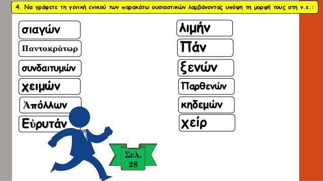 Î±. á¼€Î½Î´ÏÏŒÏ‚Î². ÏƒÏ„ÎµÎ»Î­Ï‡ÎµÎ¹Î³. Ï€Î±Ï„ÏÎ¬ÏƒÎ¹Î´. á¼€ÏƒÏ„Î­ÏÎµÏ‚Îµ. ÎºÎ¿ÏƒÎ¼Î®Ï„Î¿ÏÎ±Ï‚ 
ÎÎ± Î¼ÎµÏ„Î±Ï†Î­ÏÎµÏ„Îµ Ï„Î± Ï€Î±ÏÎ±ÎºÎ¬Ï„Ï‰ Î¿Ï…ÏƒÎ¹Î±ÏƒÏ„Î¹ÎºÎ¬ ÏƒÏ„Î·Î½ Î¯Î´Î¹Î± Ï€Ï„ÏŽÏƒÎ· Ï„Î¿Ï… Î¬Î»Î»Î¿Ï… Î±ÏÎ¹Î¸...