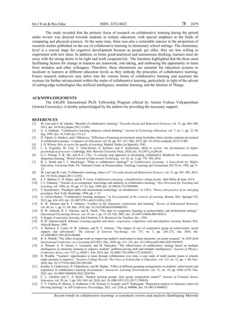 Recent trends in collaborative learning: a systematic review and ...