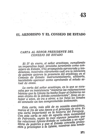 43- El Arzobispo y el Consejo de Estado.