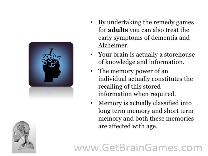 Memory games for adults are necessary for improving the overall health