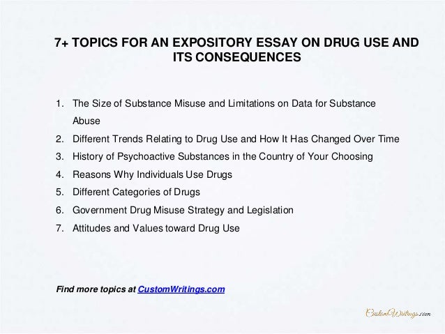 Write an expository essay on drug abuse