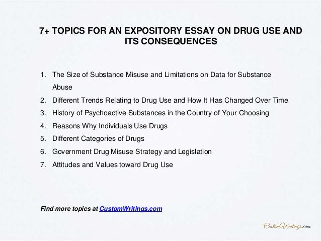 write an expository essay on the effect of drug abuse