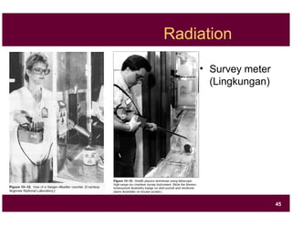 Radiation
• Survey meter
(Lingkungan)
45
 