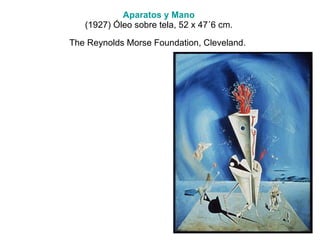 Aparatos y Mano   (1927) Óleo sobre tela, 52 x 47´6 cm.  The Reynolds Morse Foundation, Cleveland.   