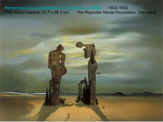 Reminiscencia   arqueológica  del Angelus de Millet   1933-1935  Óleo sobre madera, 31,7 x 39´3 cm.  The Reynolds Morse Foundation, Cleveland  