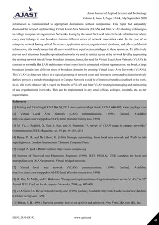 Design and Implementation of Network Security using Inter-VLAN-Routing ...