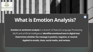 Emotinal analysis in Natural language processing | PPTX
