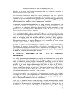 Pervasive Computing Solutions for Dementia Homecare: Ontology and ...