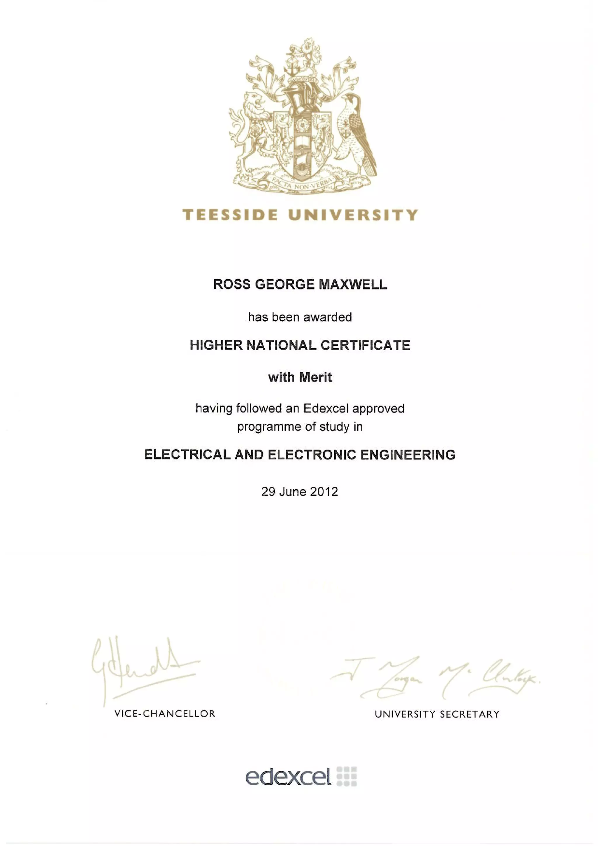 HNC ELEC AND ELECTRONIC ENGINEERING MERIT | PDF