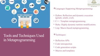 Metaprogramming using different programming languages | PPTX