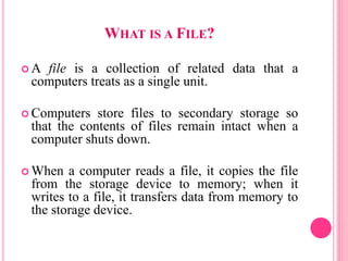 File Handling in c.ppt | Programming Languages | Computing