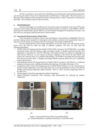 Effect of Dust Accumulation on the Performance of Photovoltaic Panels ...