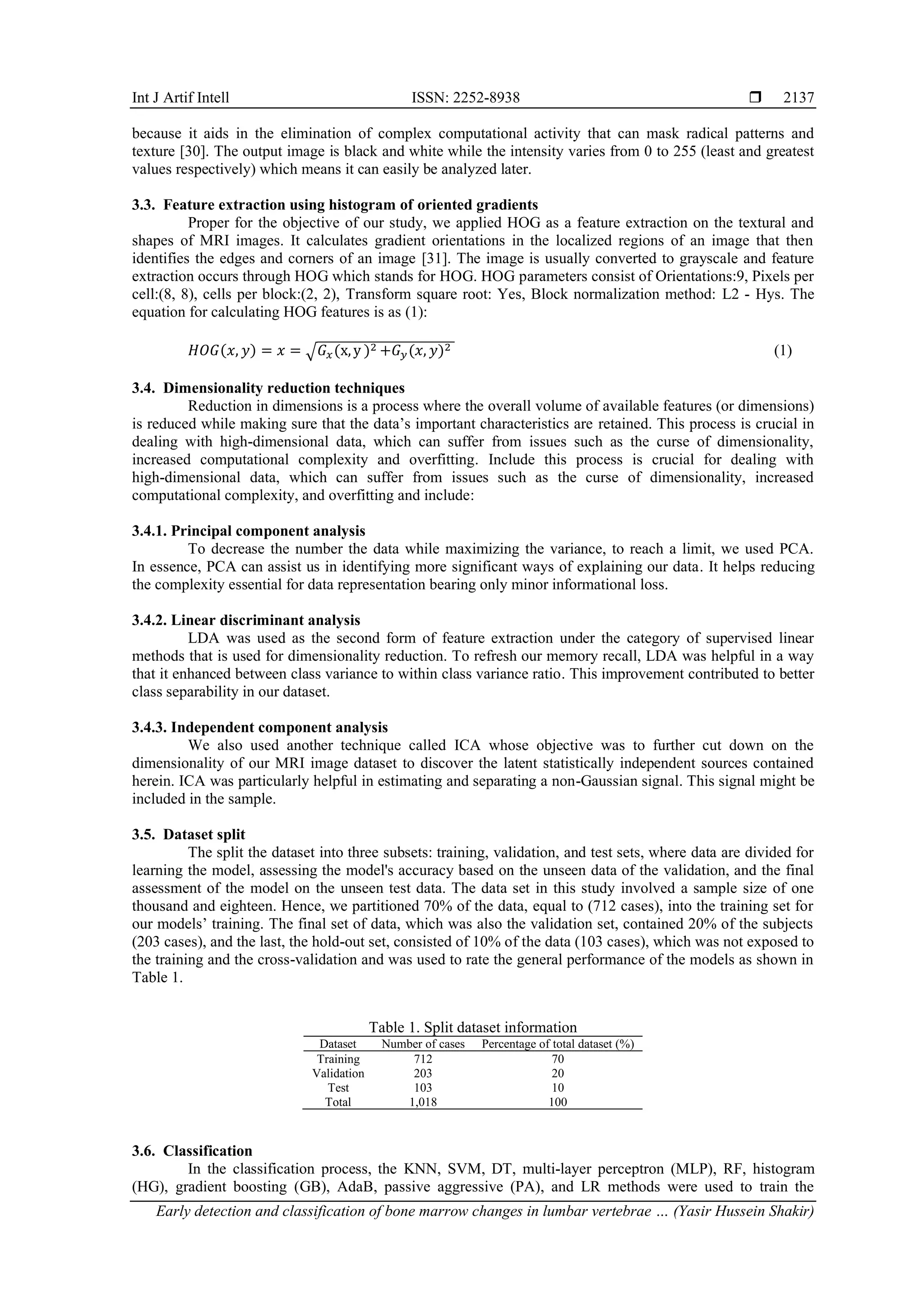 Early detection and classification of bone marrow changes in lumbar ...
