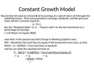 Constant Growth Formula Roe This presentation is about financial statement | PPT
