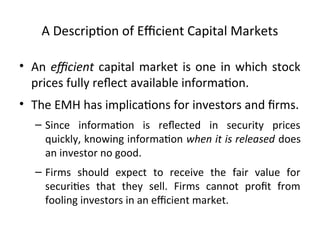 Efficient Capital Markets of sapm imp.ppt