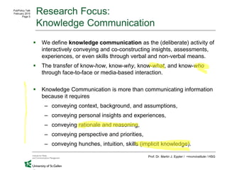 Making the Complex Clear in Knowledge Communication georgiatech talk | PDF